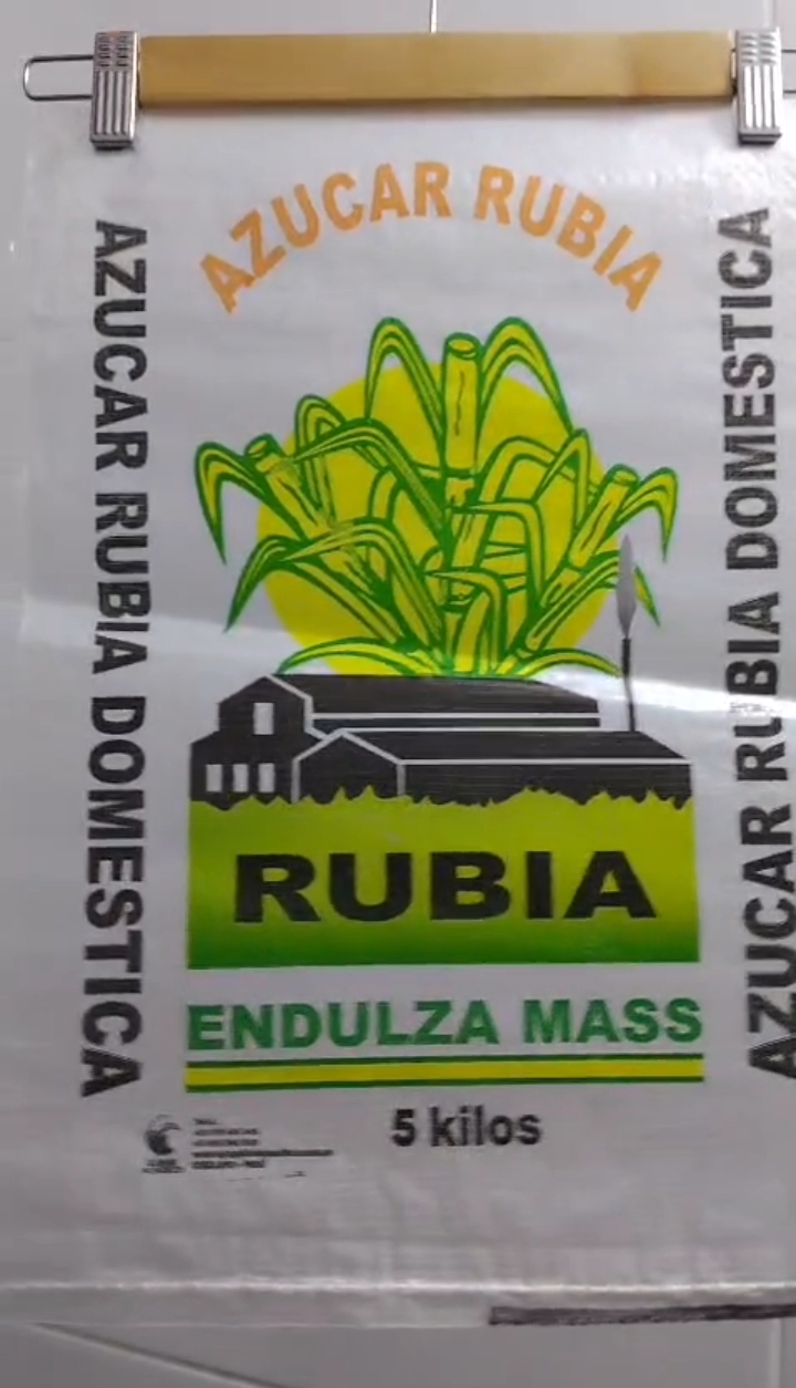 Sacos vacíos de azúcar rubia doméstica "Endulza Mas"