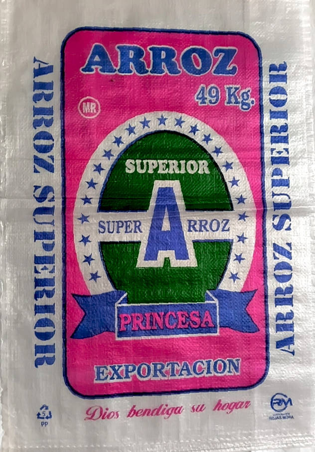 Saco vacío de arroz de exportación "Princesa" superArroz